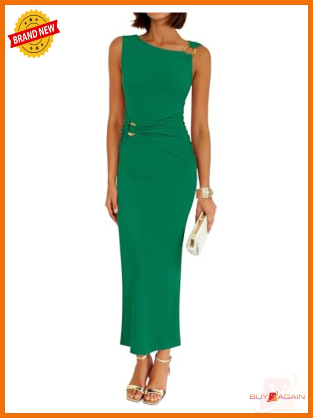 Sleeveless Bodycon Ruched Maxi Dress Cocktail Party